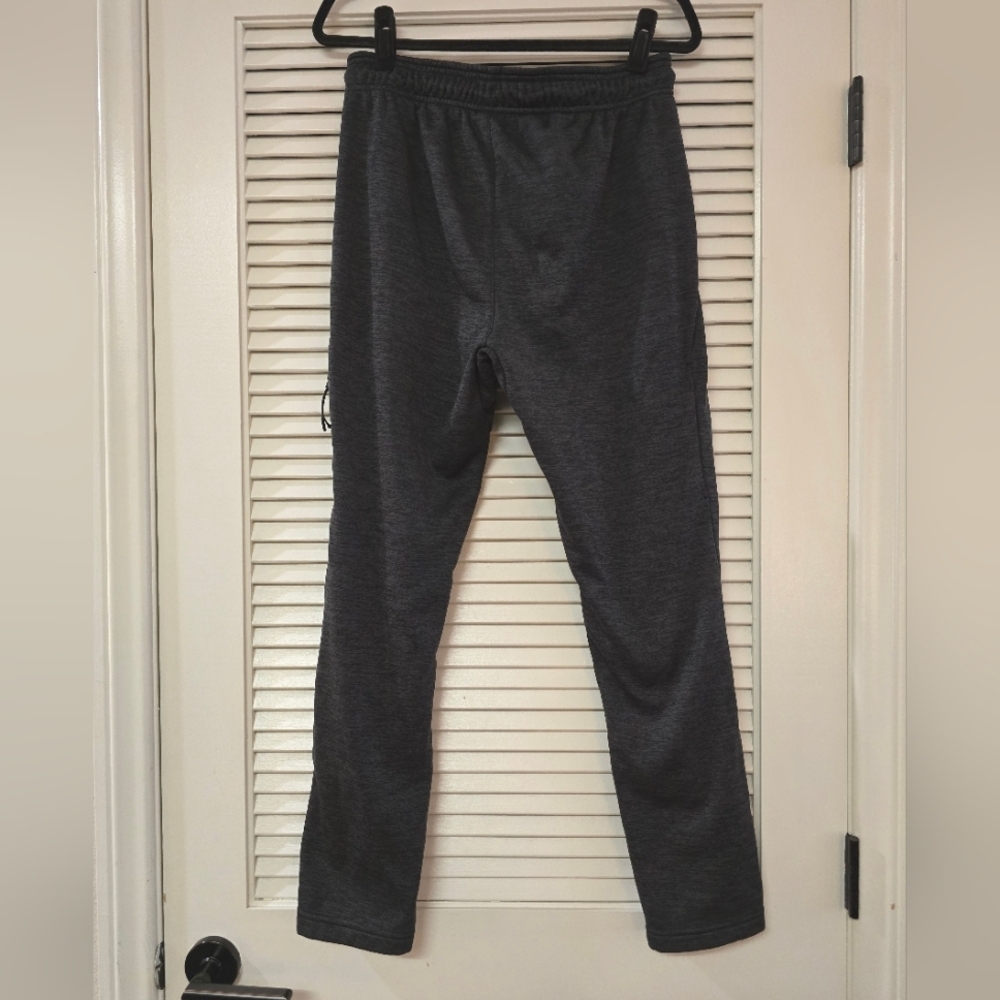 Reebok - Men's Charcoal Grey & White Sweatpants With Pockets - Picture 3 of 5